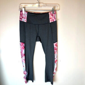 Calia | Watercolor Cinched Capri Leggings Gray
